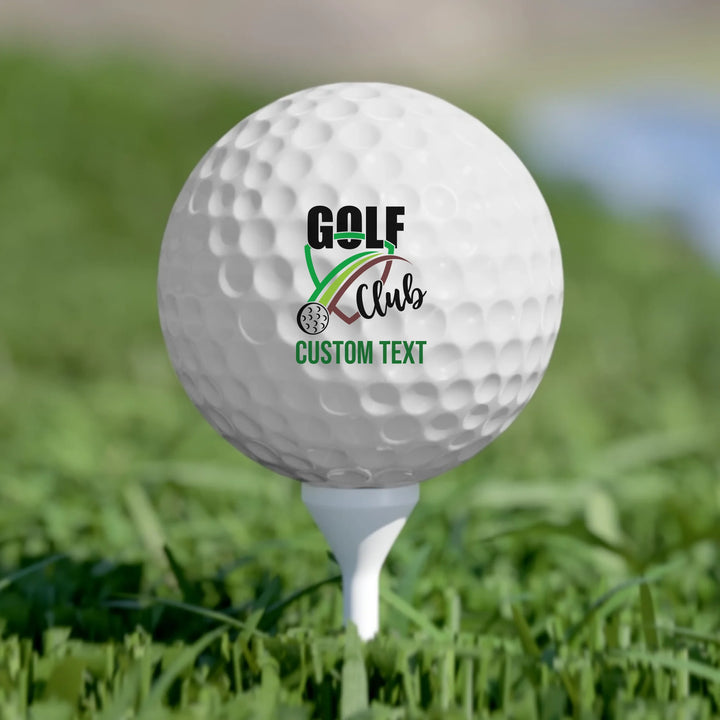 Personalized golf balls set of 6 with custom spiral text — add initials, name, or quote in any color and font style — premium gift for golfers by ARTFULANE