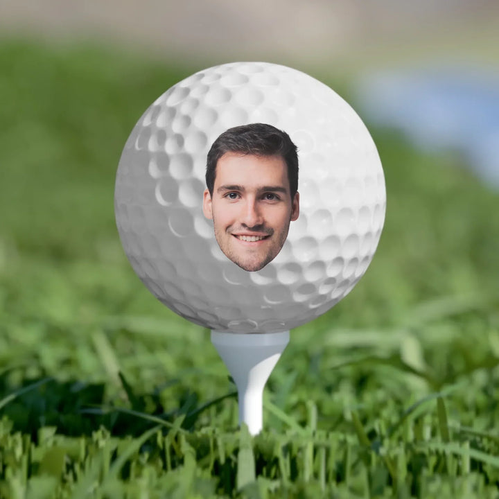 Custom personalized Photo face cutout golf ball featuring uploaded photo, name, and matching design in any color — premium gift for sport lovers by ARTFULANE