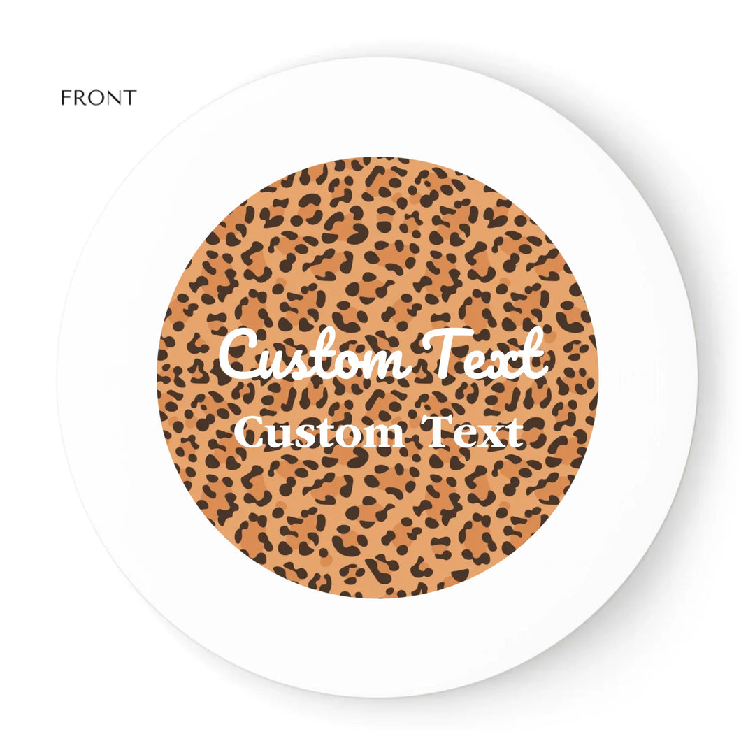 Custom animal print frisbee featuring bold leopard, zebra, tiger patterns, and more — personalized sports gear for athletes and sport lovers by ARTFULANE.
