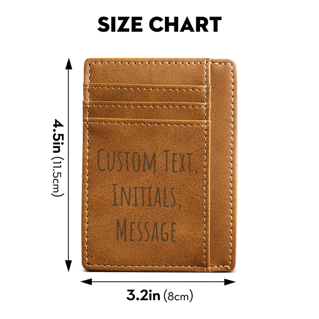 Custom Text Engraved Men's Wallets