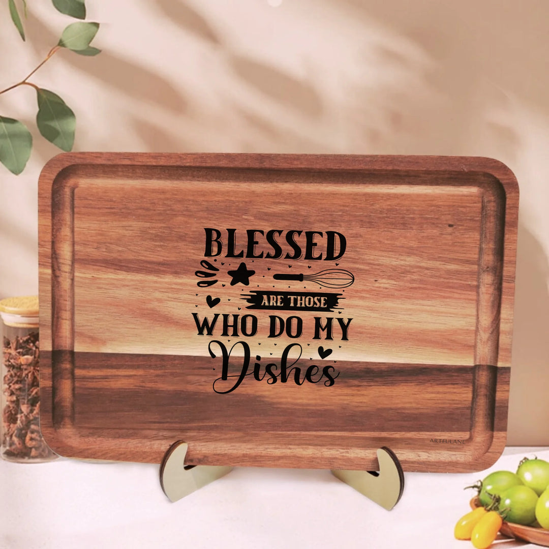 Engraved Wooden Cutting Board-kitchen quotes by ARTFULANE