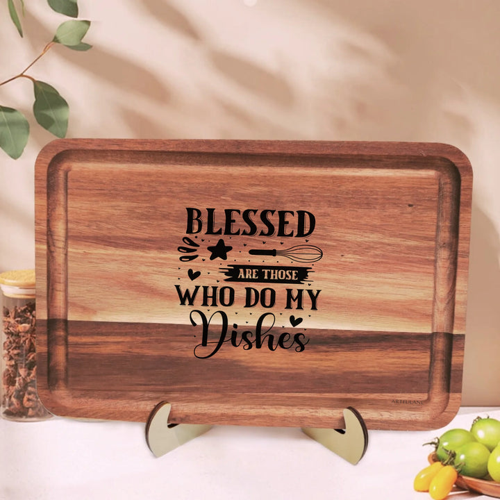 Engraved Wooden Cutting Board-kitchen quotes by ARTFULANE