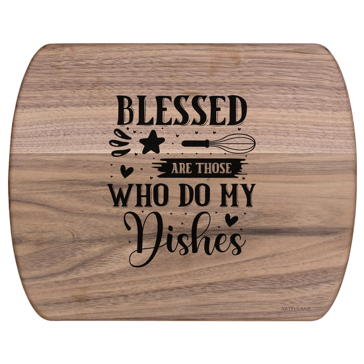 Walnut Hardwood Oval Cutting Board - ARTFULANE