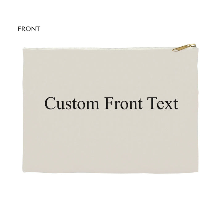 Flat Accessory Pouch Front-Custom background color and text-ARTFULANE