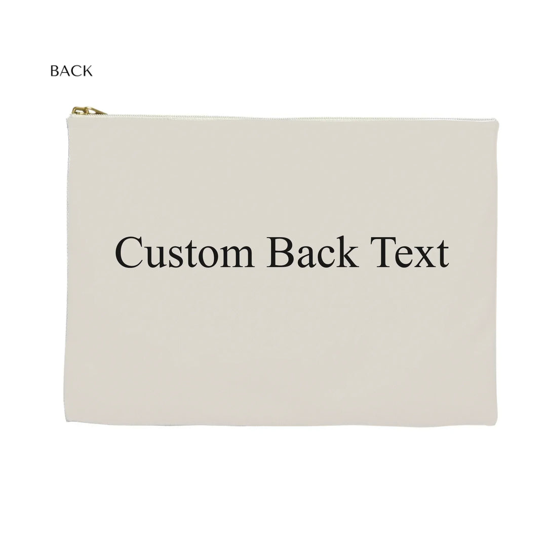 Flat Accessory Pouch Back-Custom background color and text-ARTFULANE