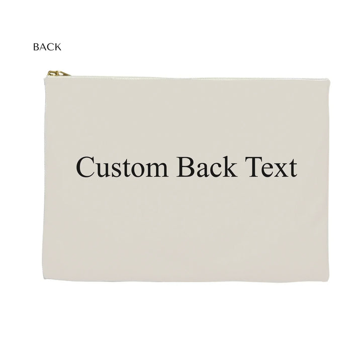 Flat Accessory Pouch Back-Custom background color and text-ARTFULANE