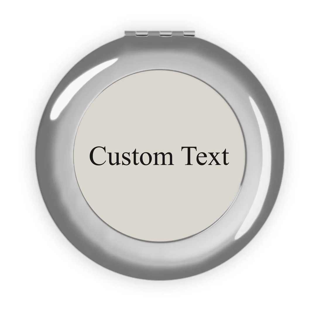 Compact Travel Mirror Front-Custom background color and text-ARTFULANE
