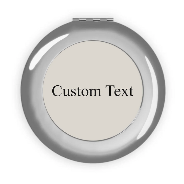 Compact Travel Mirror Front-Custom background color and text-ARTFULANE