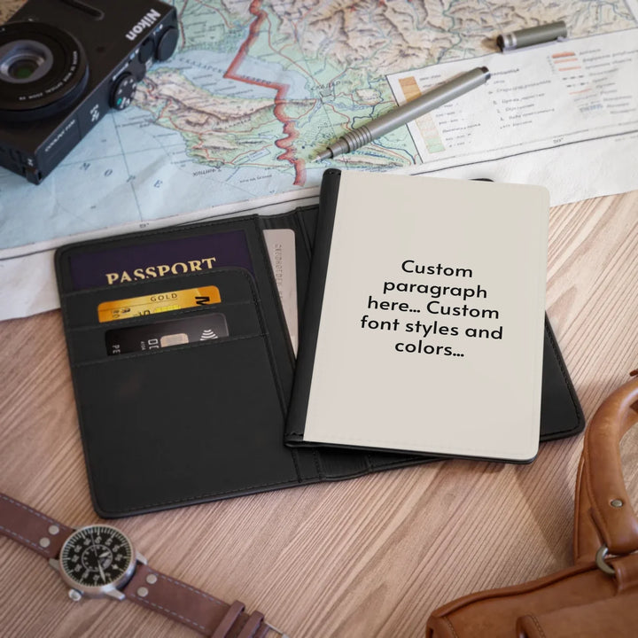 Passport Cover in use-Custom message, fonts, and colors-ARTFULANE