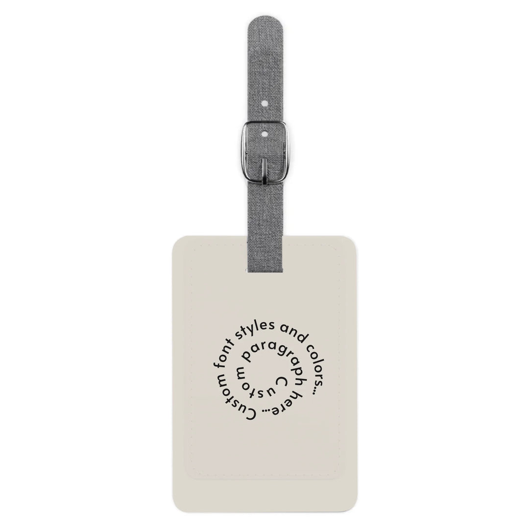 Saffiano Luggage Tag Front-Custom spiral text, fonts, and colors-ARTFULANE