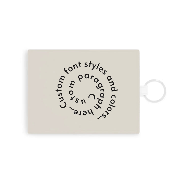 Saffiano Leather Card Holder Front-Custom spiral text, fonts, and colors-ARTFULANE