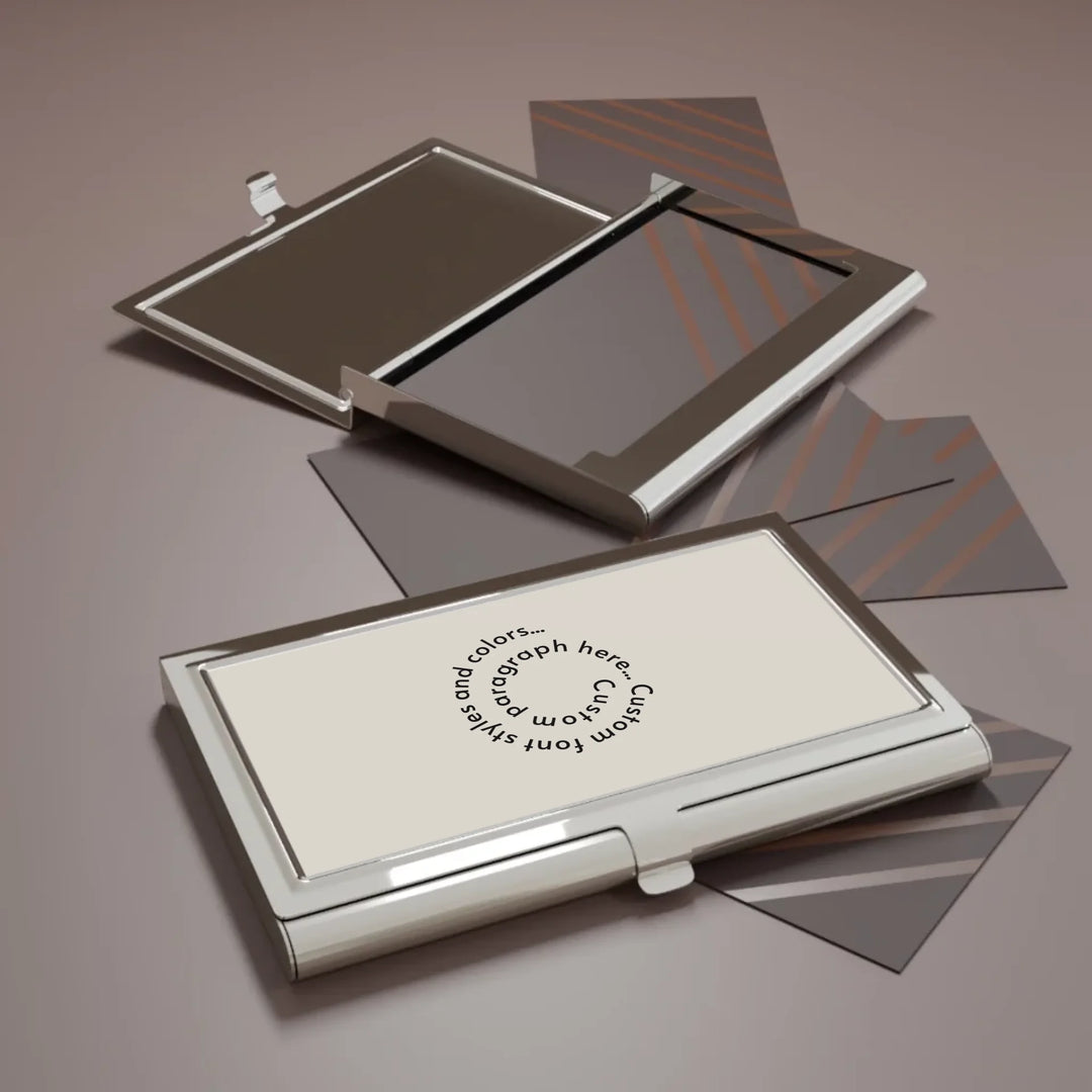 Business card holder-Custom spiral text, fonts, and colors-ARTFULANE