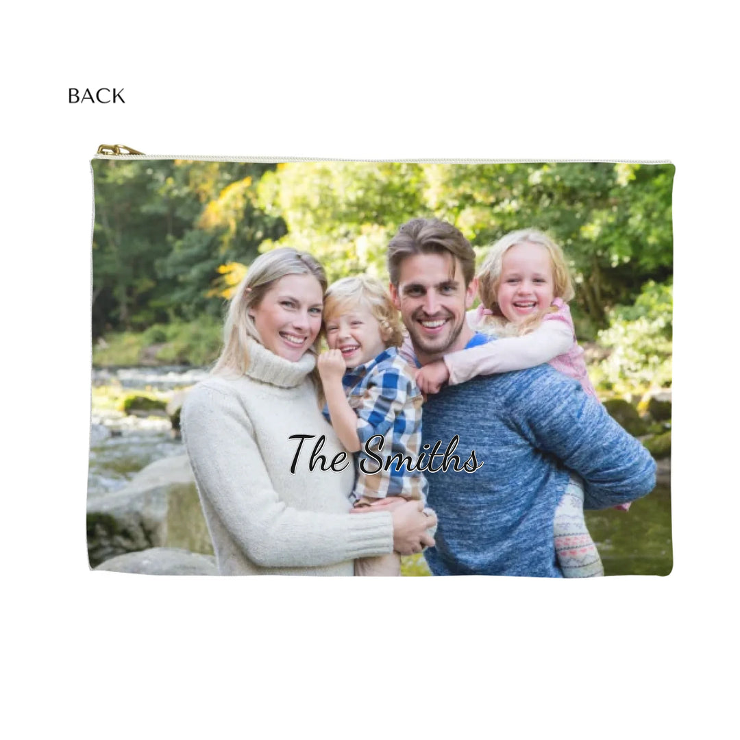 Flat Accessory Pouch Back-Custom photo, text, fonts, and colors-ARTFULANE