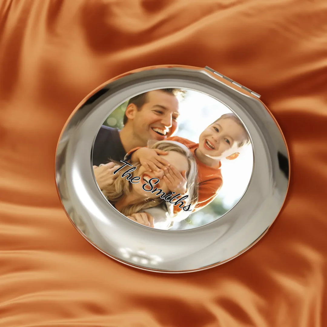 Compact Travel Mirror-Custom photo, text, fonts, and colors-ARTFULANE