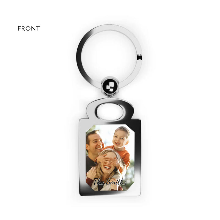 Rectangle Photo Keyring front-Custom photo, text, fonts, and colors-ARTFULANE