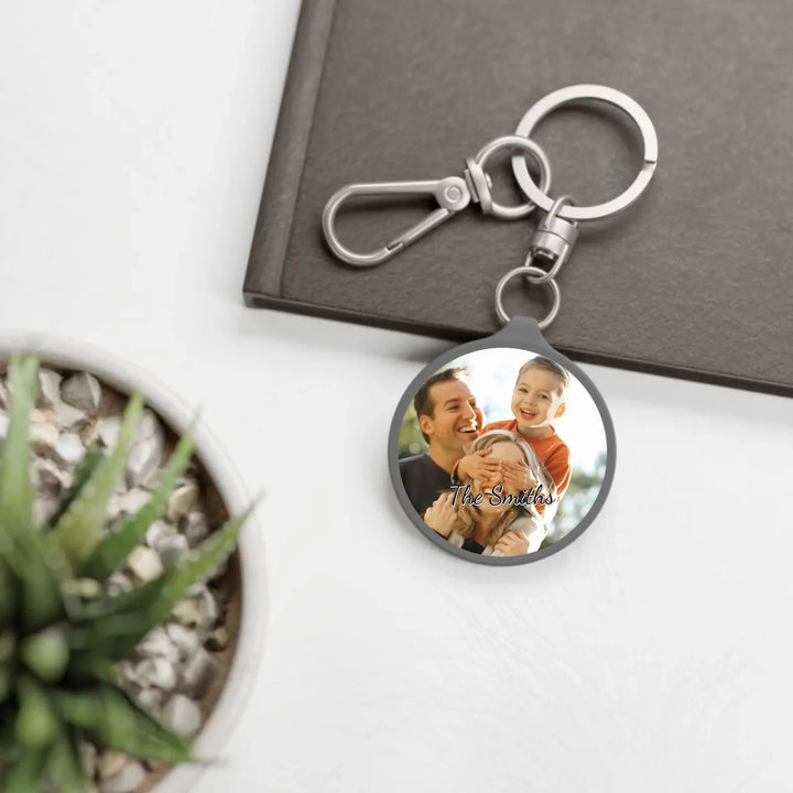 travel keyring tag on table-Custom photo, text, fonts, and colors-ARTFULANE