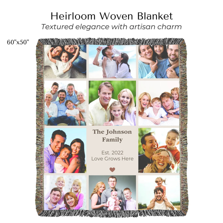 Heirloom Woven Blanket 60"X50"-ARTFULANE