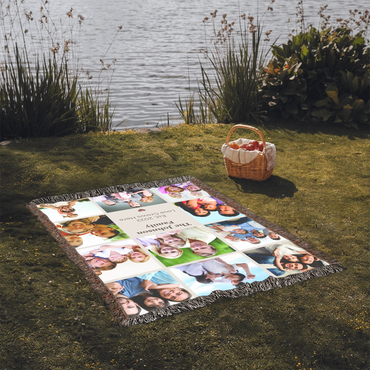 Heirloom Woven Blanket On Grass-ARTFULANE