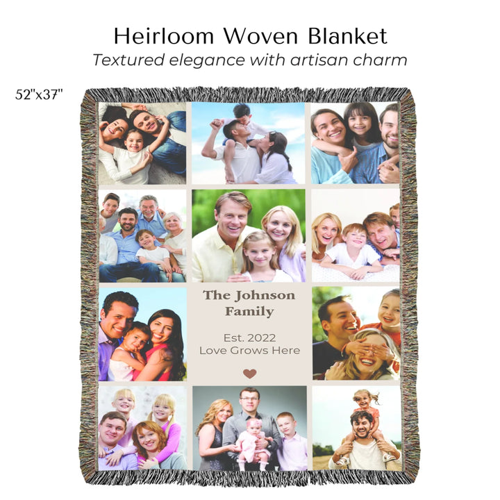 Heirloom Woven Blanket 52"x37"-ARTFULANE