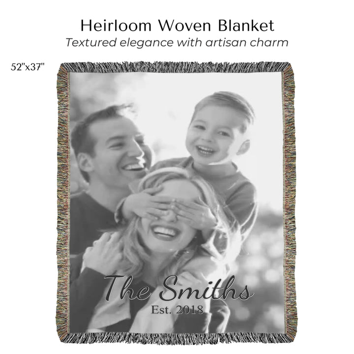Heirloom Woven Blanket 52"x37"-ARTFULANE