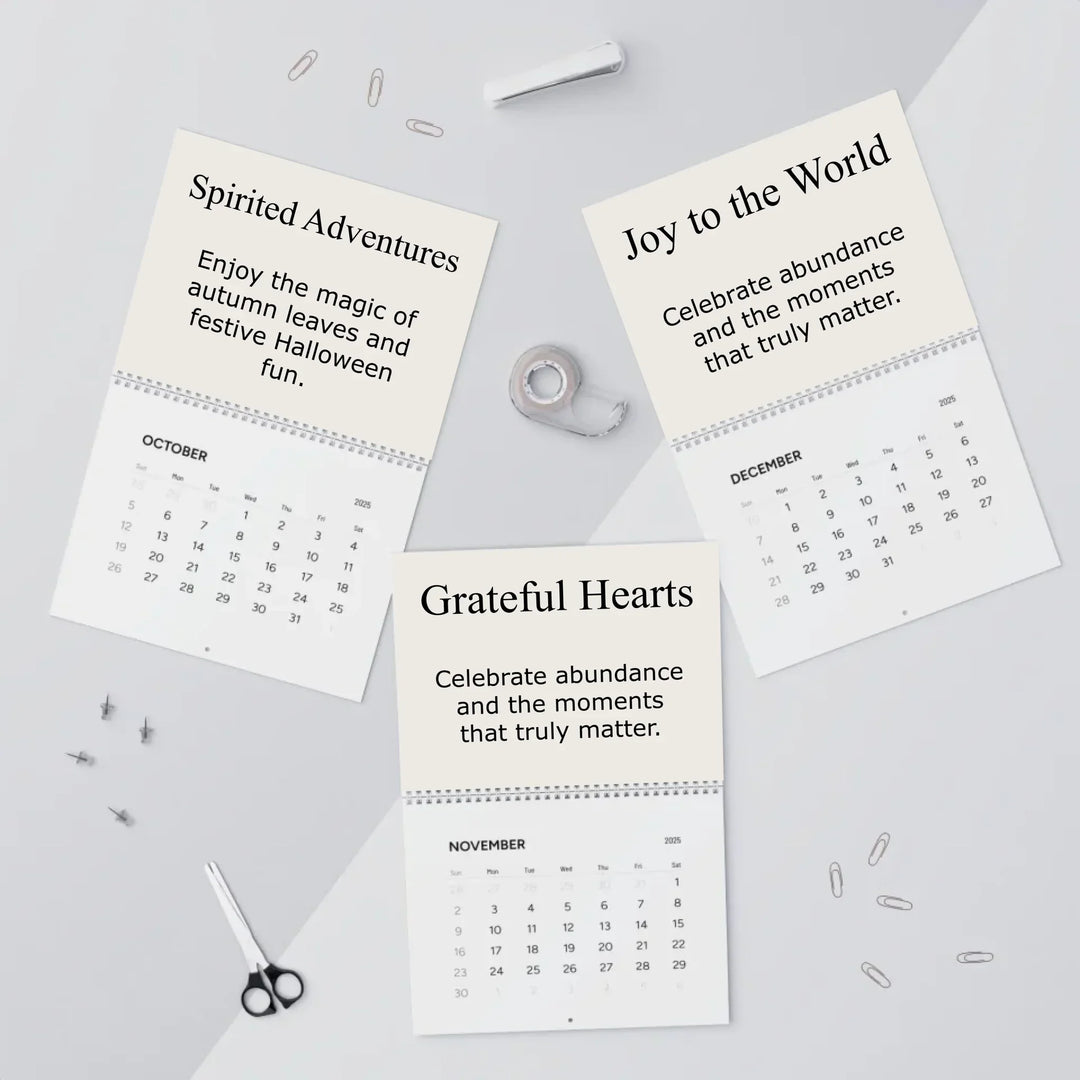 wall calendar oct-dec