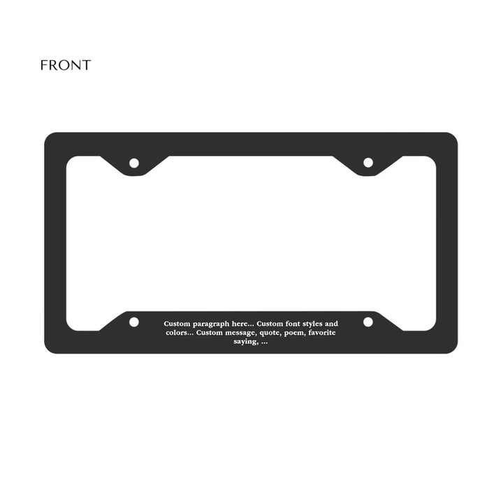 LICENSE PLATE FRAME METAL Front