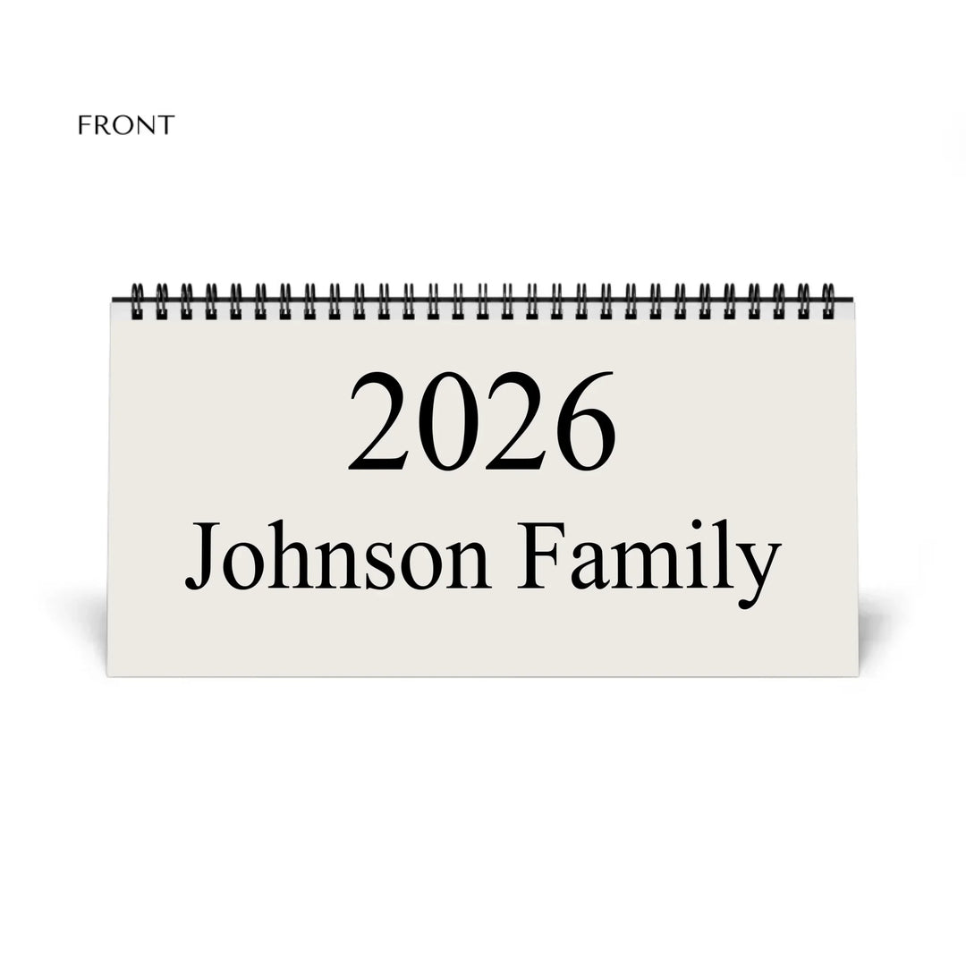 desktop calendar front