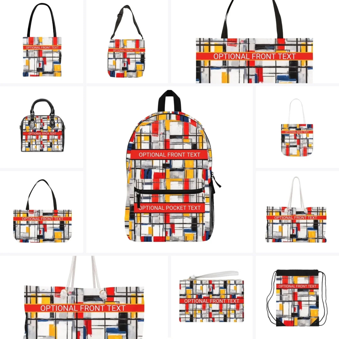Custom Modern Abstract Everyday Bags - Tote, Weekender, Shoulder, Clutch, Backpack & String Bags - ARTFULANE