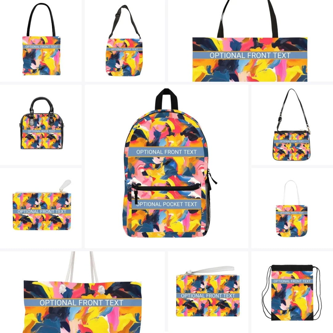 Custom Modern Abstract Everyday Bags - Tote, Weekender, Shoulder, Clutch, Backpack & String Bags - ARTFULANE
