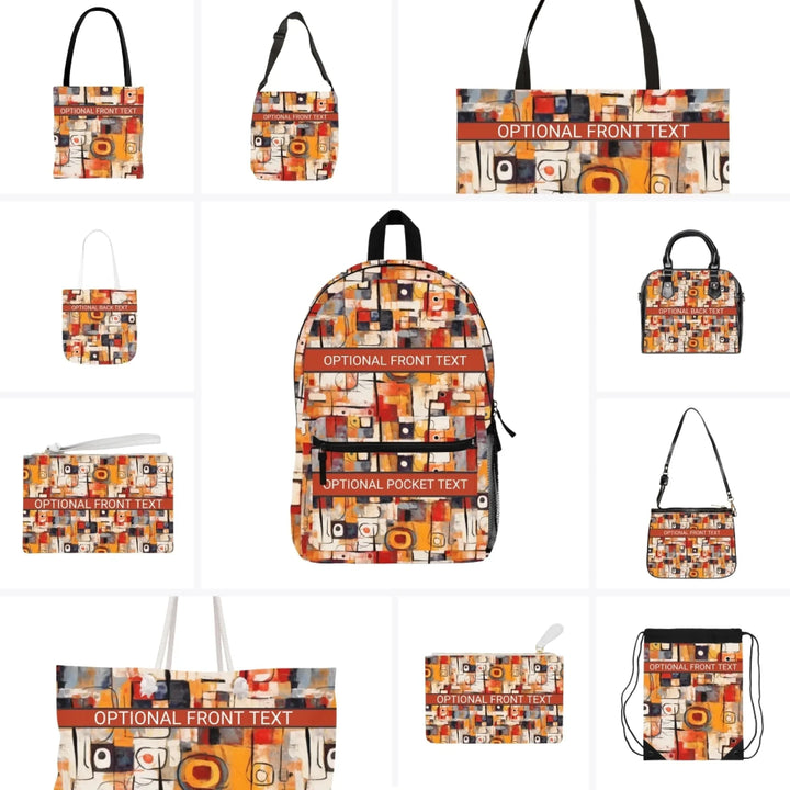 Custom Modern Abstract Expressionist Bags - Tote, Weekender, Shoulder, Clutch, Backpack & String Bags - ARTFULANE