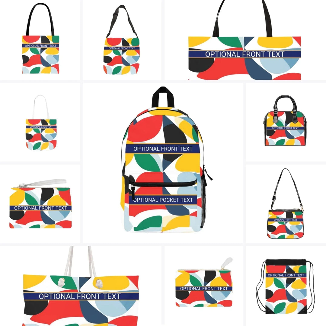 Custom Minimalist Abstract Line-Based Bags - Tote, Weekender, Shoulder, Clutch, Backpack & String Bags - ARTFULANE