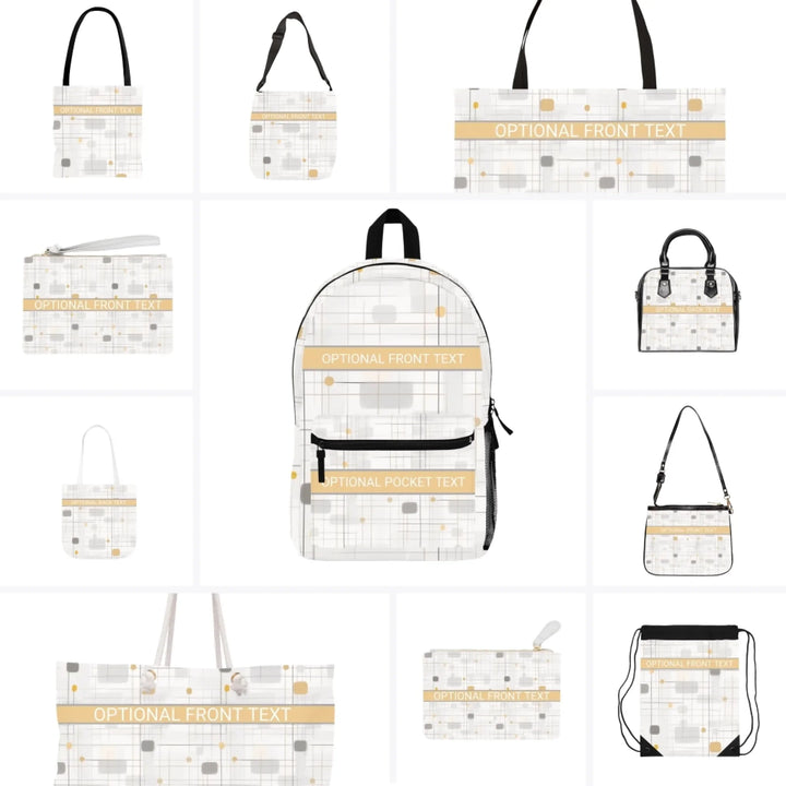 Custom Minimalist Abstract Line-Based Bags - Tote, Weekender, Shoulder, Clutch, Backpack & String Bags - ARTFULANE