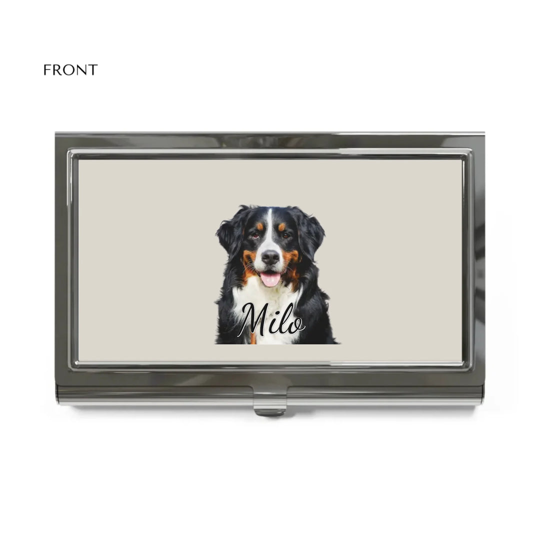 Business card holder front-Custom photo, text, fonts, and colors-ARTFULANE