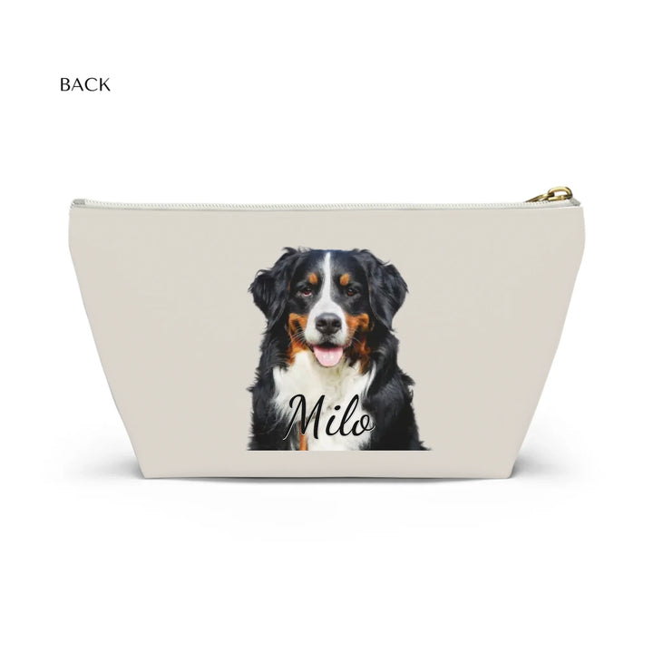 Structured Accessory Pouch w T-bottom Back-Custom photo, text, fonts, and colors-ARTFULANE