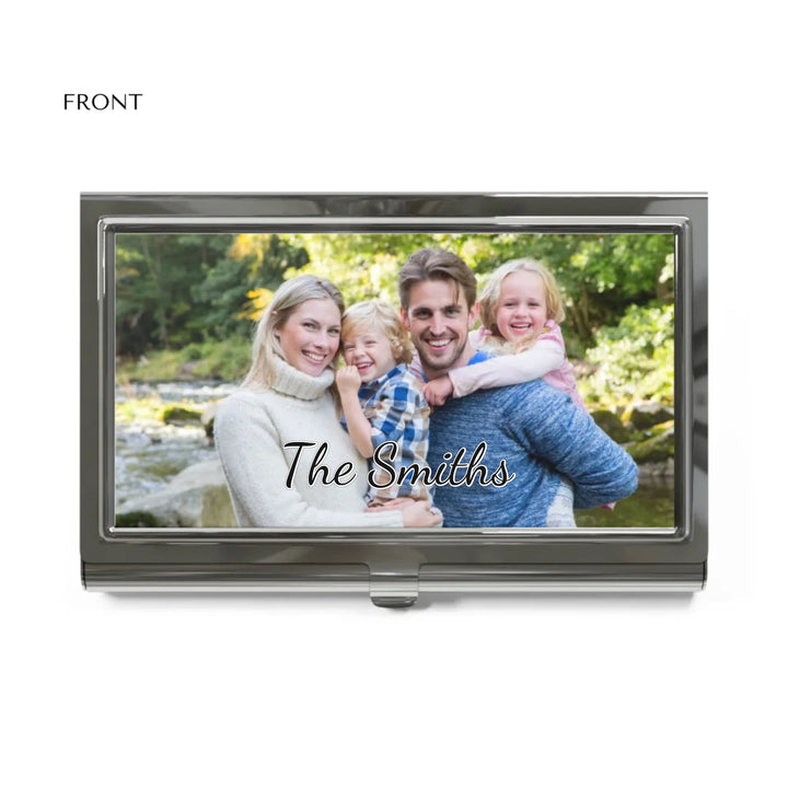 Business card holder front-Custom photo, text, fonts, and colors-ARTFULANE