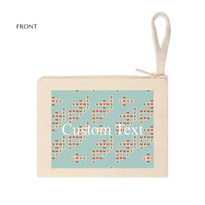 Custom-Travel-Accessories-cotton-zipper-pouch-front-Mom-Knows-Best-artfulane