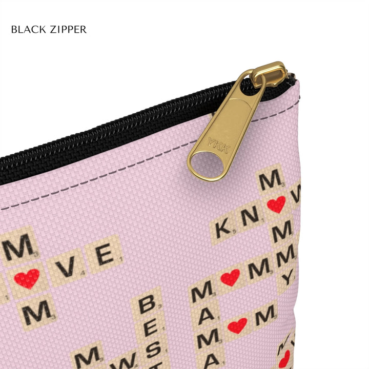 Custom-Travel-Accessories-flat-accessory-pouch-black-zipper-Mom-Knows-Best-artfulane