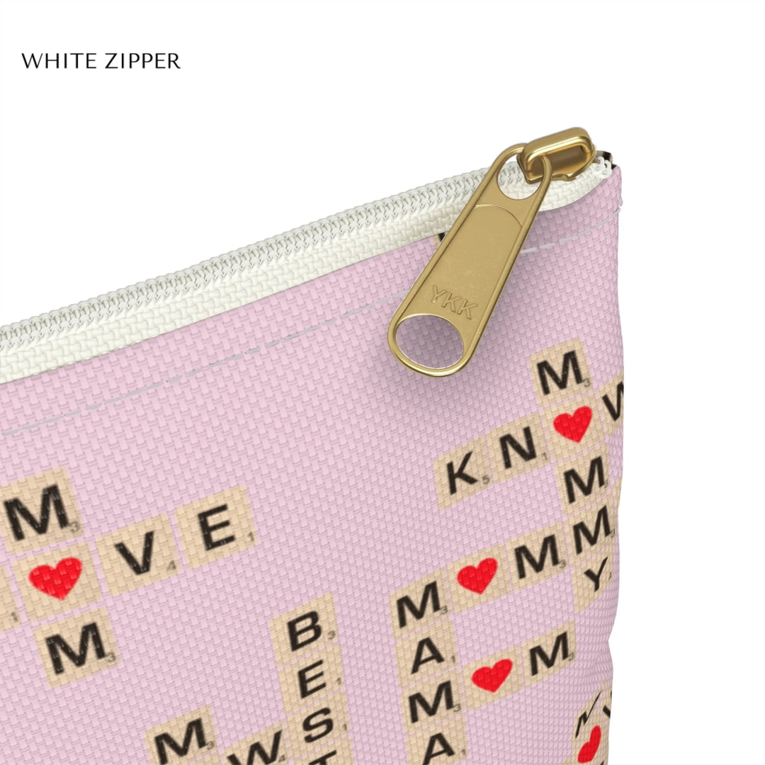 Custom-Travel-Accessories-flat-accessory-pouch-white-zipper-Mom-Knows-Best-artfulane
