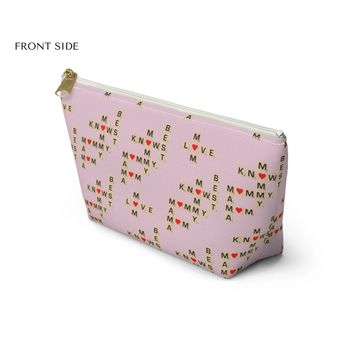 Custom-Travel-Accessories-structured-accessory-pouch-front-side-Mom-Knows-Best-artfulane