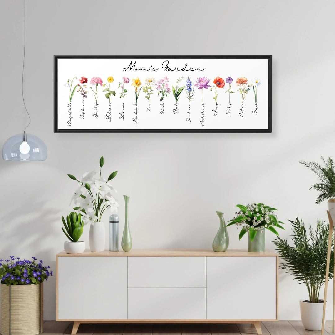 framed horizontal canvas in living room-ARTFULANE