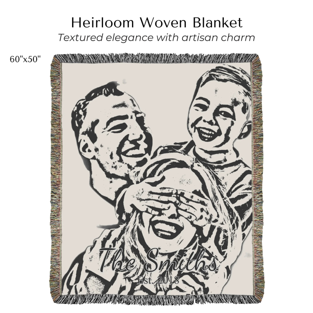 Heirloom Woven Blanket 60"X50"-ARTFULANE