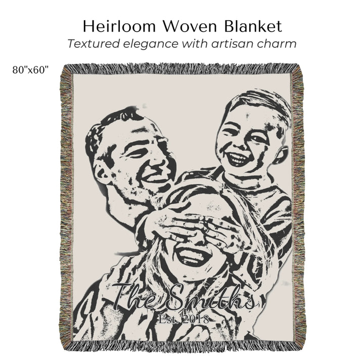 Heirloom Woven Blanket 80"x60"-ARTFULANE