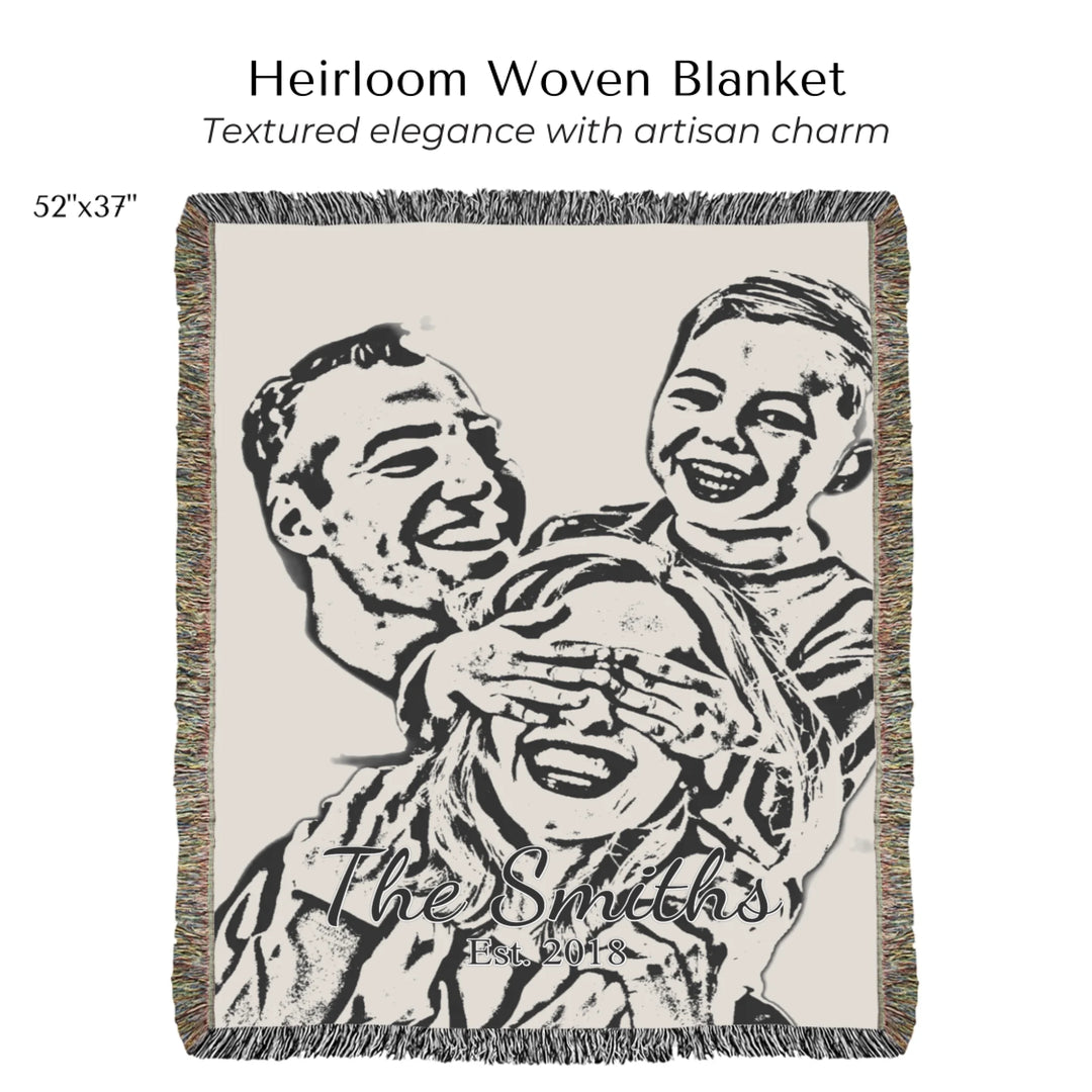 Heirloom Woven Blanket 52"x37"-ARTFULANE