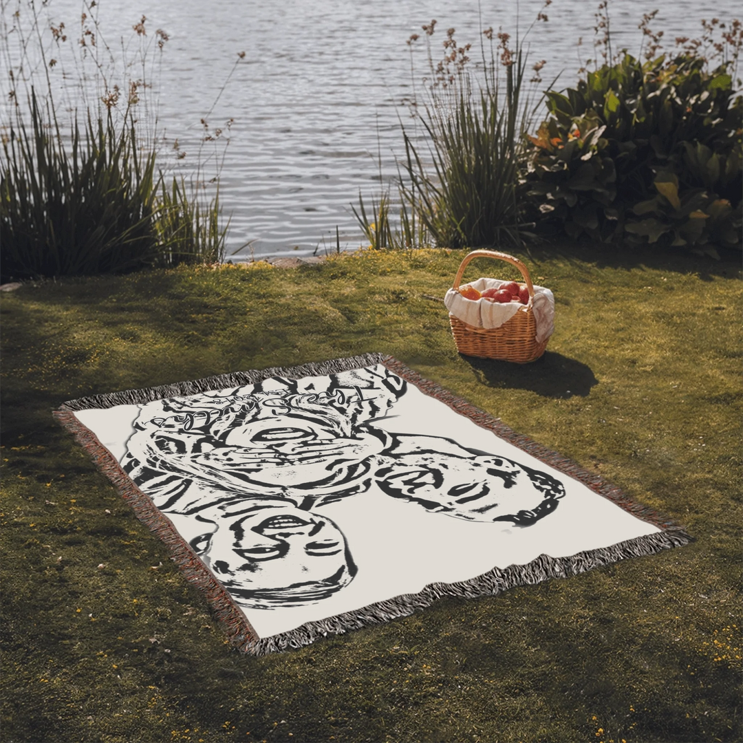 Heirloom Woven Blanket On Grass-ARTFULANE