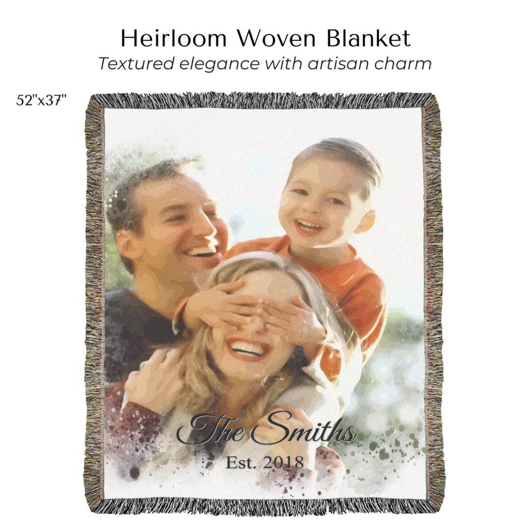 Heirloom Woven Blanket 52"x37"-ARTFULANE