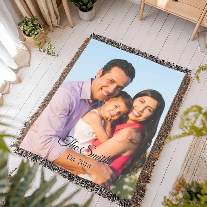 Heirloom Woven Blanket In Room-ARTFULANE