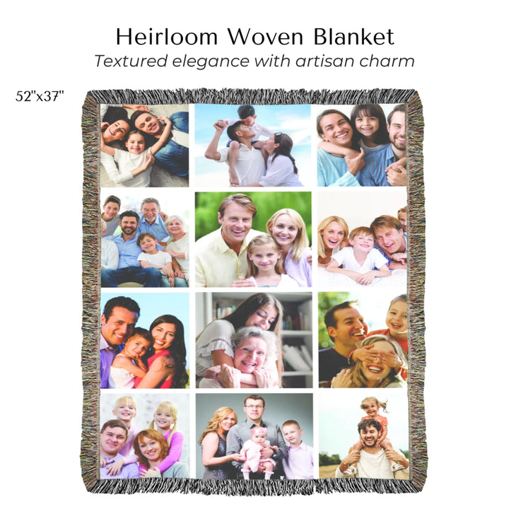Heirloom Woven Blanket 52"x37"-ARTFULANE