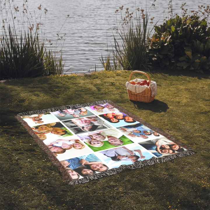 Heirloom Woven Blanket On Grass-ARTFULANE