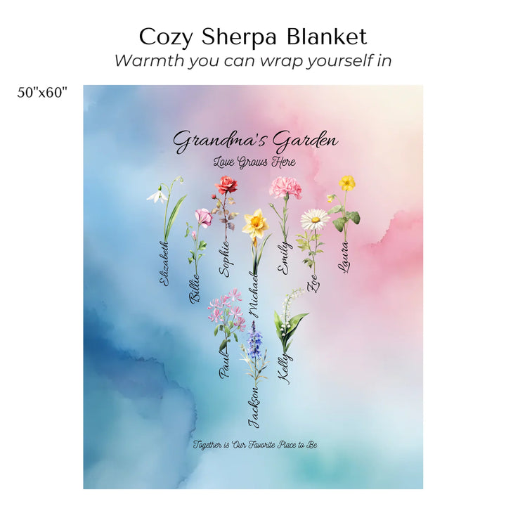 Create-Your-Custom-Watercolor-Birth-Month-Flower-Sherpa-Blanket-artfulane