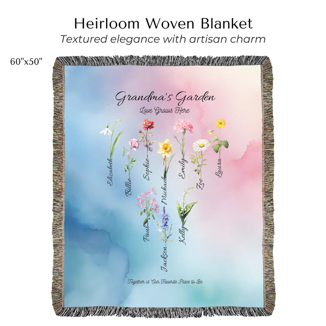 Heirloom Woven Blanket 60"X50"-ARTFULANE
